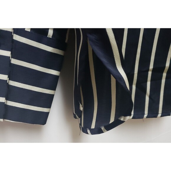 Women’s Emory Park Black & White Stripe Button-Down Shirt Long Sleeve Size S POE - Picture 11 of 12
